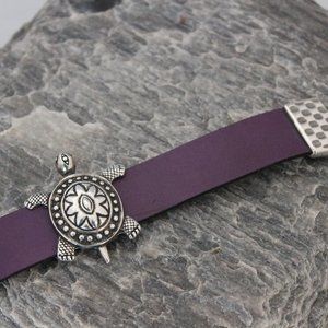 Handmade, Leather, Turtle Bracelet